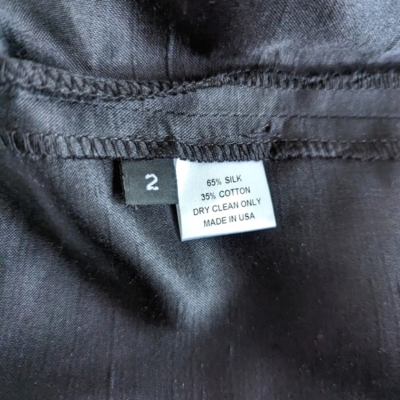 SEA NEW YORK Black Pinstripe Velvet & Charm Short Sleeve Mini Dress Size 2 - Picture 8 of 8